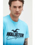 Hollister Co. tricou din bumbac culoarea negru modelator - Pled.ro