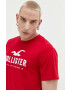 Hollister Co. tricou din bumbac culoarea alb - Pled.ro