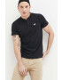 Hollister Co. tricou din bumbac culoarea negru neted - Pled.ro