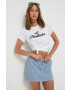 Hollister Co. tricou din bumbac culoarea alb - Pled.ro