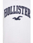 Hollister Co. tricou din bumbac culoarea alb cu imprimeu - Pled.ro