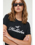 Hollister Co. tricou din bumbac culoarea negru - Pled.ro