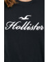 Hollister Co. tricou din bumbac culoarea negru - Pled.ro