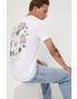 Hollister Co. tricou din bumbac culoarea alb cu imprimeu - Pled.ro