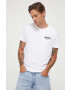 Hollister Co. tricou din bumbac culoarea alb cu imprimeu - Pled.ro