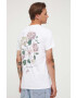 Hollister Co. tricou din bumbac culoarea alb cu imprimeu - Pled.ro