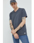 Hollister Co. tricou din bumbac culoarea gri neted - Pled.ro