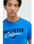 Hollister Co. tricou din bumbac cu imprimeu - Pled.ro