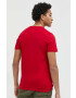 Hollister Co. tricou din bumbac culoarea rosu neted - Pled.ro