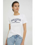 Hollister Co. tricou din bumbac culoarea alb - Pled.ro