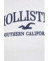 Hollister Co. tricou din bumbac culoarea alb - Pled.ro