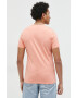 Hollister Co. tricou din bumbac culoarea portocaliu neted - Pled.ro