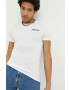 Hollister Co. tricou din bumbac culoarea alb - Pled.ro