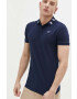 Hollister Co. tricou polo barbati culoarea bej neted - Pled.ro