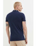 Hollister Co. tricou polo barbati culoarea bej neted - Pled.ro