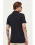 Hollister Co. tricou polo barbati culoarea negru neted - Pled.ro