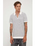 Hollister Co. tricou polo barbati culoarea alb modelator - Pled.ro