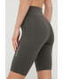 Houdini pantaloni scurti sport Adventure femei culoarea verde neted high waist - Pled.ro