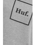 Huf bluza culoarea negru cu glugă cu imprimeu - Pled.ro