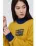 Huf Pulover femei culoarea galben light cu turtleneck - Pled.ro