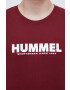 Hummel tricou din bumbac culoarea bordo cu imprimeu - Pled.ro