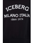 Iceberg bluza femei culoarea negru cu imprimeu - Pled.ro