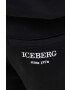 Iceberg pantaloni de trening din bumbac culoarea negru cu imprimeu - Pled.ro