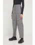 Iceberg pantaloni din lana culoarea gri lat high waist - Pled.ro