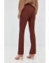 Ivy Oak Ivy & Oak Pantaloni femei culoarea bordo model drept high waist - Pled.ro