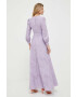 Ivy Oak rochie culoarea violet maxi evazati - Pled.ro