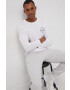 Jack & Jones Longsleeve din bumbac culoarea alb cu imprimeu - Pled.ro