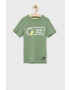 Jack & Jones tricou de bumbac pentru copii culoarea verde cu imprimeu - Pled.ro