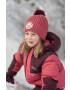 Jack Wolfskin caciula copii POMPOM BADGE culoarea roz - Pled.ro