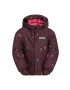 Jack Wolfskin geaca copii GLEEL 2L INS PRINT culoarea bordo - Pled.ro