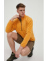 Jack Wolfskin hanorac Bockenheim Fleece culoarea portocaliu neted - Pled.ro