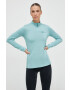 Jack Wolfskin longsleeve sport Sky Thermal culoarea turcoaz cu turtleneck - Pled.ro