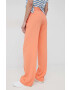 Joop! pantaloni femei culoarea portocaliu lat high waist - Pled.ro