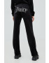 Juicy Couture pantaloni de trening femei culoarea negru cu imprimeu - Pled.ro