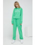 Juicy Couture pantaloni de trening culoarea verde neted - Pled.ro