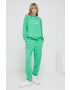 Juicy Couture pantaloni de trening culoarea verde neted - Pled.ro