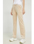 Juicy Couture pantaloni de trening Del Ray femei culoarea bej neted - Pled.ro