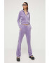 Juicy Couture pantaloni de trening Tina culoarea violet cu imprimeu - Pled.ro