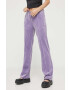 Juicy Couture pantaloni de trening Tina culoarea violet cu imprimeu - Pled.ro