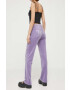 Juicy Couture pantaloni de trening Tina culoarea violet cu imprimeu - Pled.ro