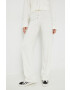 Juicy Couture pantaloni din lână Knitted femei culoarea bej lat high waist - Pled.ro