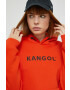 Kangol bluza unisex culoarea portocaliu cu glugă cu imprimeu - Pled.ro