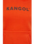 Kangol bluza unisex culoarea portocaliu cu glugă cu imprimeu - Pled.ro