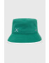 Kangol pălărie cu două fețe culoarea verde - Pled.ro