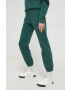 Kangol pantaloni de trening unisex culoarea verde neted - Pled.ro