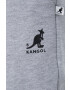 Kangol pantaloni de trening din bumbac culoarea gri neted KLEU007-117 - Pled.ro